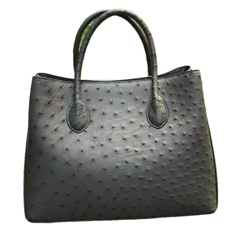 2021 China Fashion OEM handbag high quality women Bag Ostrich leather bag ladies