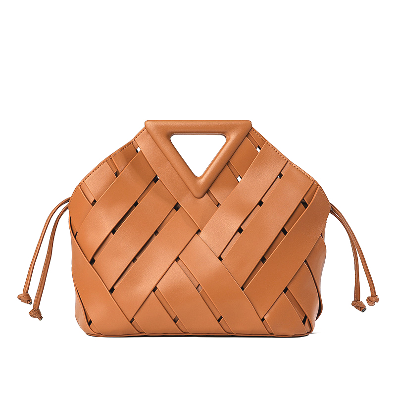 hollow design mesh tote bag luxury women hand bags for genuine leather handbags