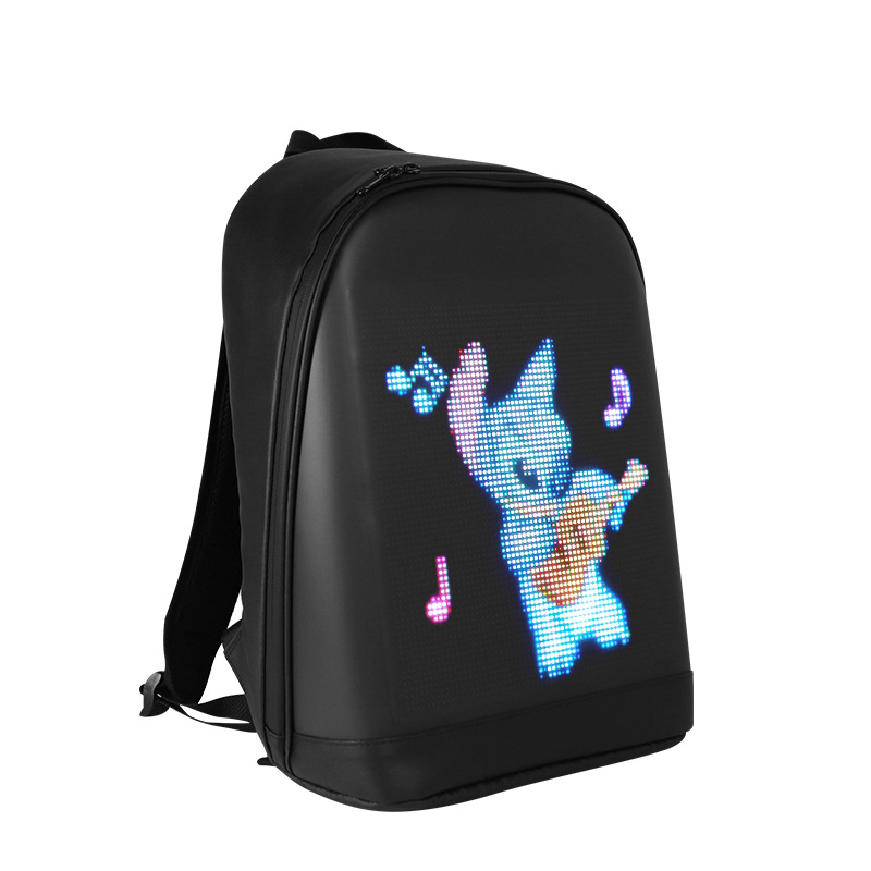 Trend Newest Waterproof Phone Wifi Control Software Editing Smart Led dynamic Backpack School bag Wi