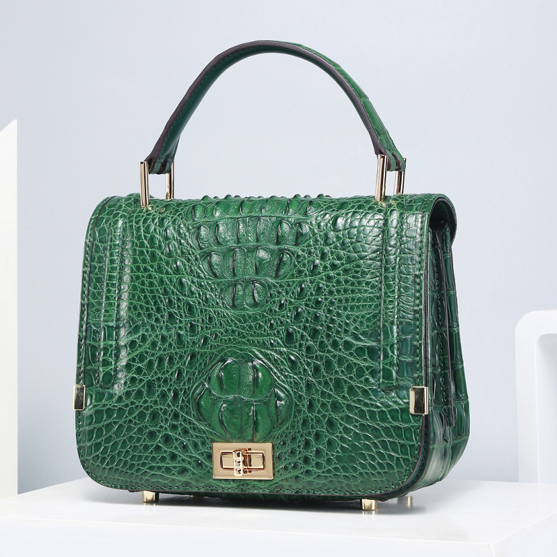 2022 New Design Leather Women's Handbags 100% Genuine Crocodile Leather Shoulder Messenger Bags Luxu