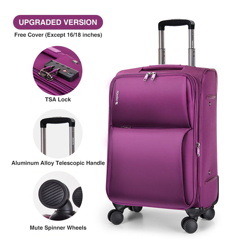 Hanke New arrival waterproof fabric trolley suitcase set Custom business travel vintage luggage bag