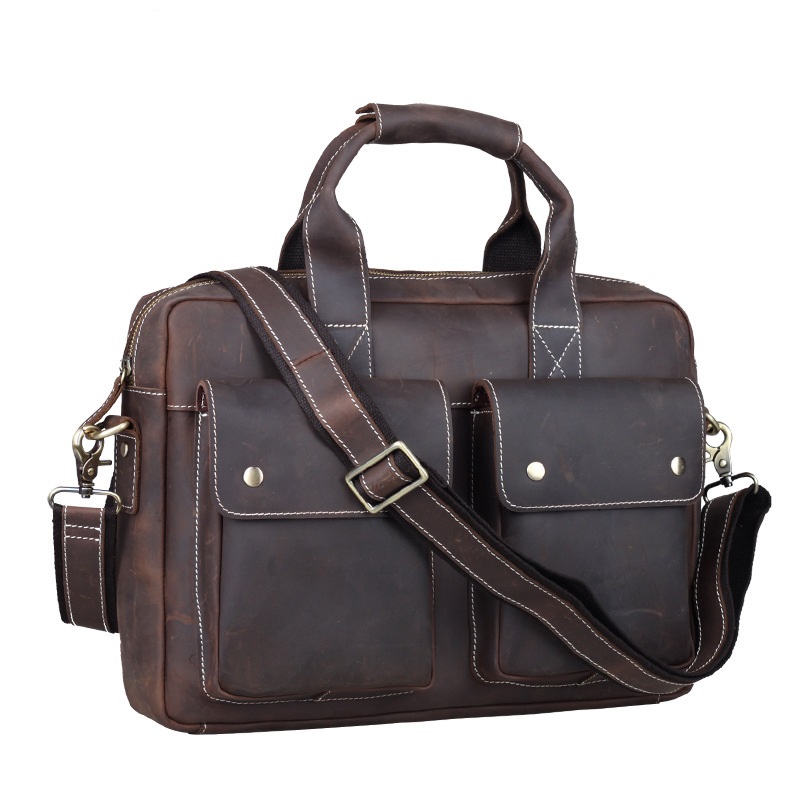 Business briefcase handbag leather man shoulder bag Multi-functional computer case