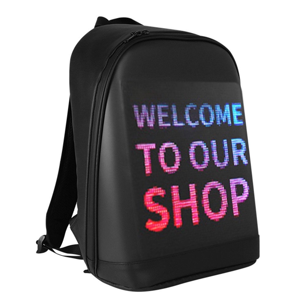 CRELANDER LED Backpack Smart Bluetooth APP Control DIY Display Laptop Bags Waterproof LED Bag For Me