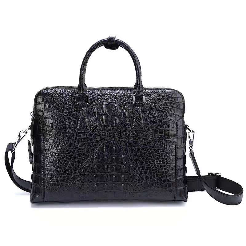 Luxury genuine crocodile leather briefcase crocodile skin laptop bag top quality business men's brie