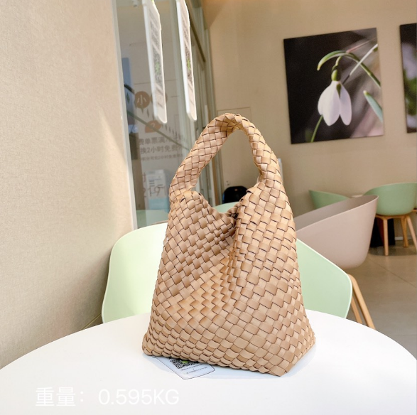Wholesale custom high quality tote neoprene travel hand-knitted woven bag beach basket handbag weave