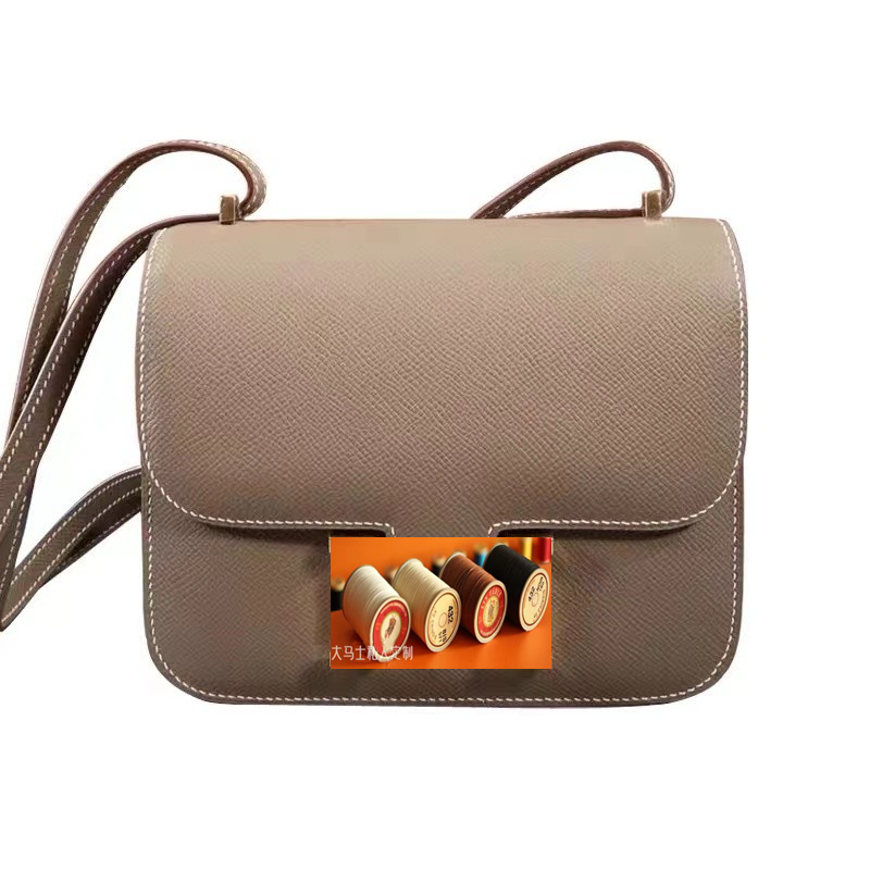 Spot all handmade wax thread hand-sewn Epsom palm grain cowhide stewardess bag shoulder slung Kangka