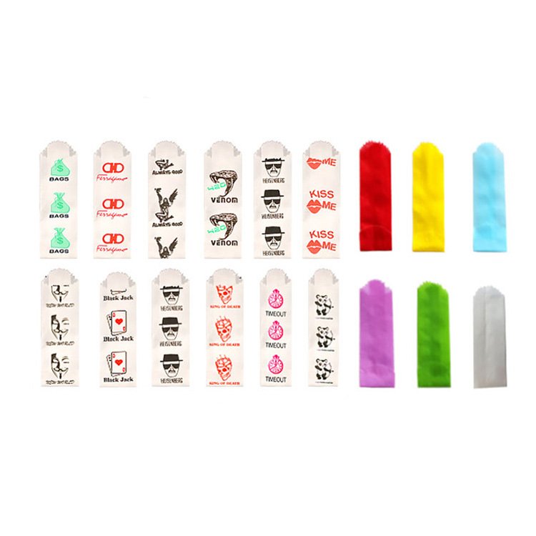 Custom semi translucent mini wax paper glassine baggies wholesale vellum glassines stamp waxed bags