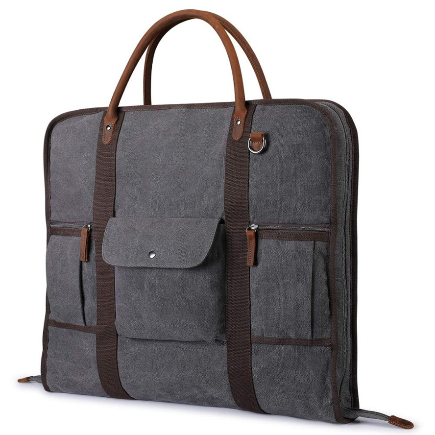 Factory customized Canvas Genuine Leather Trim Men
