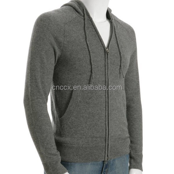 15STC6805 kangaroo pocket cashmere hoodie sweater