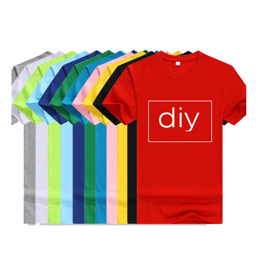 Men 50% cotton 50% polyester plain Blank Tee Shirt
