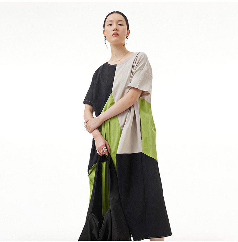 New Casual Dresses Oversized O Veck Short Sleeve L