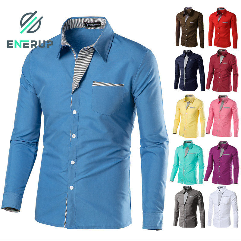 Enerup Wholesale New Design Camisa Masculina Long
