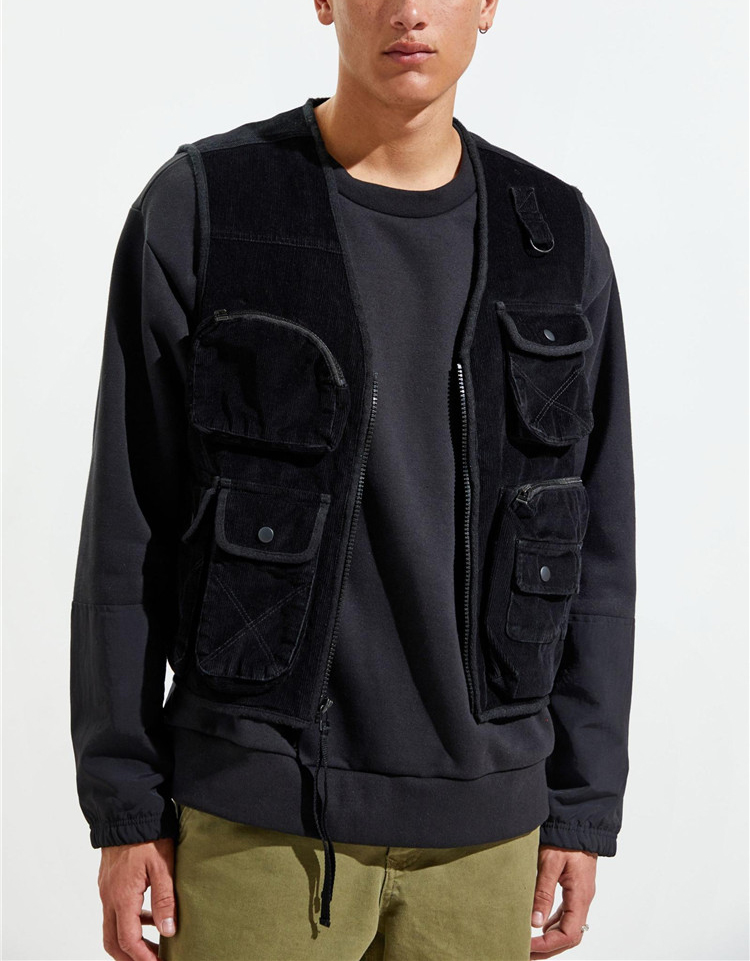 100% cotton relaxed fit pockets corduroy utility v