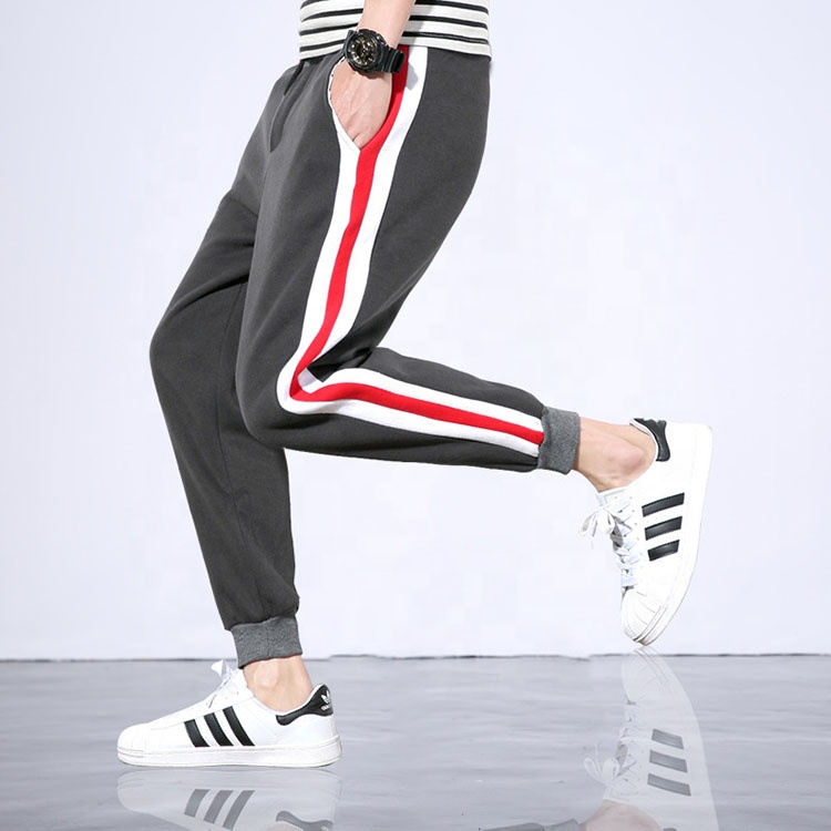 Custom men autumn sports pants fine cotton trouser
