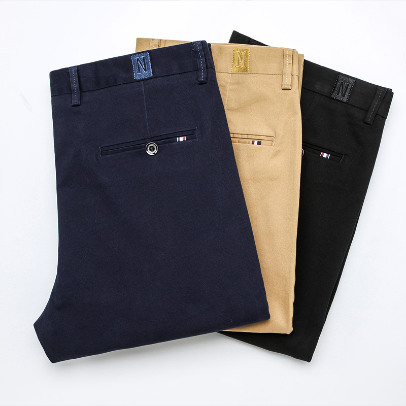 High Quality Casual Clothing Solid Chino Pants Sli