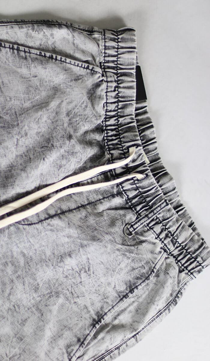 Custom Stone Wash Denim Jeans Elastic Waist Men Sh