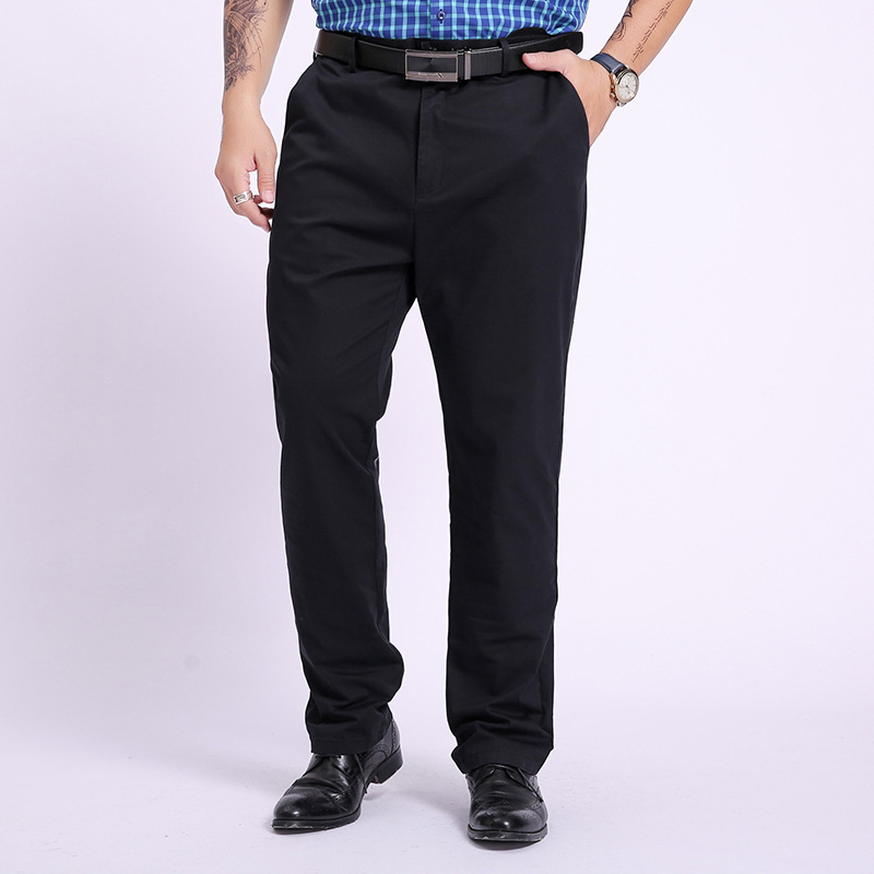 Men's large size stretch slacks business straight 