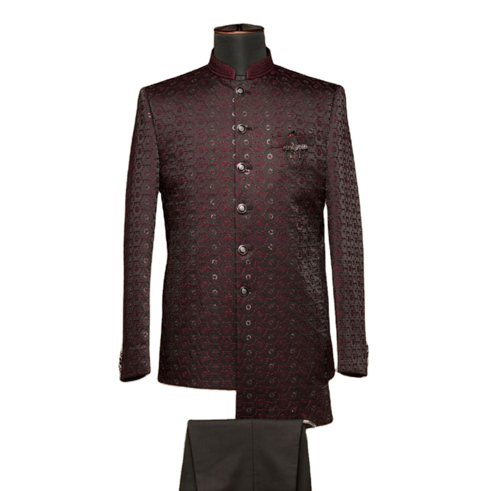 Trim Tailoring Stylish 2021 for Men's Black Resham Embroidered Silk Jodhpuri Suit Indo Western Men's