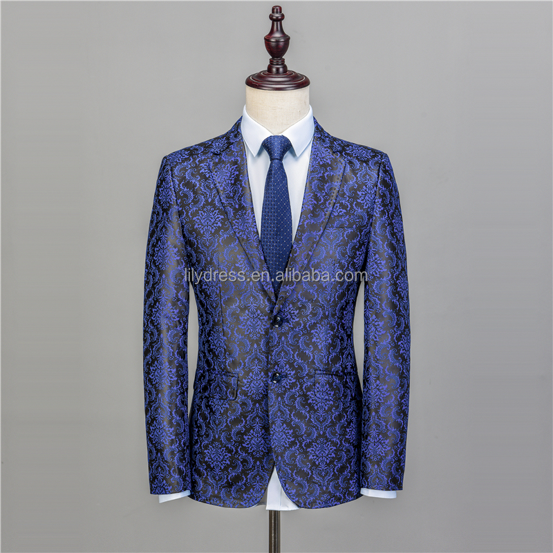 NA48 Floral Flower Pattern Wedding Suits For Men 4XL 5XL Plus Size Slim Fit Mens Party Prom Suits Ho