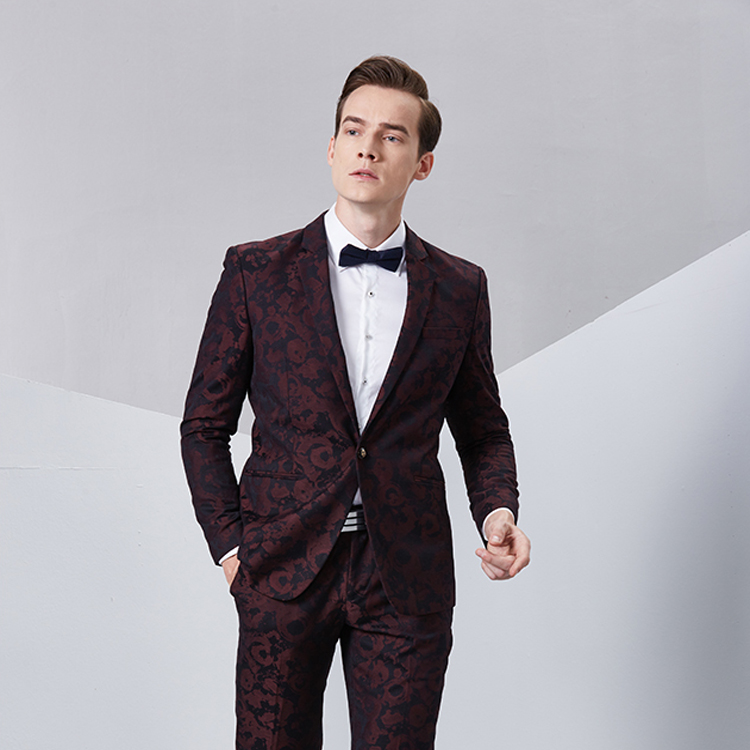 Jackets+Pants wholesale tailored suit 100%wool custom made red or blue tuxedo italian wedding suits 