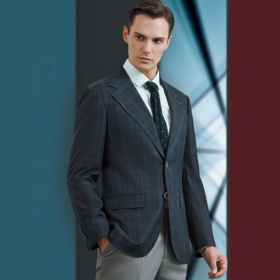 2021 Custom Design Hot Selling Wholesale High Quality Textured For Men's Business Suit Blazer Jacket