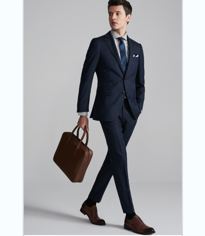 High end Italian imported fabric suit men's wedding bridegroom suit business leisure professional dr