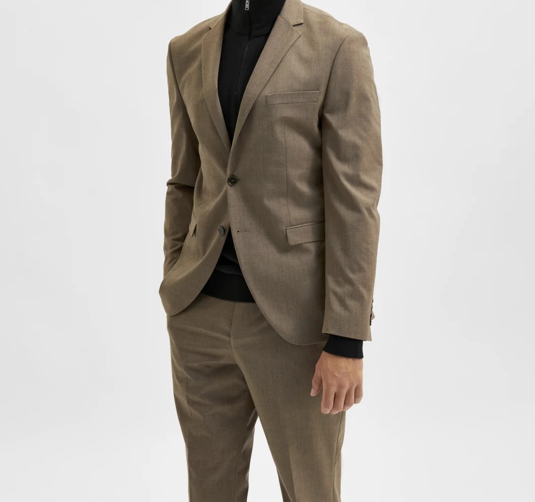 Strike an Impression smart men's greige blazer meetings even formal functions Suit Coat Pant 3 Piece