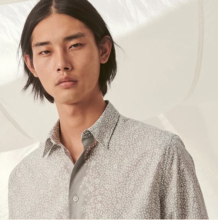 "JARDIN DE CALYPSO" FITTED SHIRT