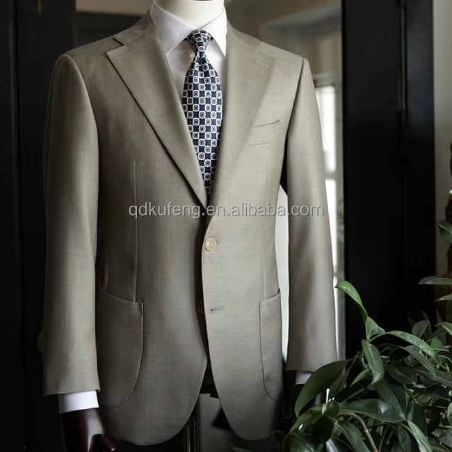 Hot selling 100% Italian wool fabric for men's suit custom tailor made single breasted design suits