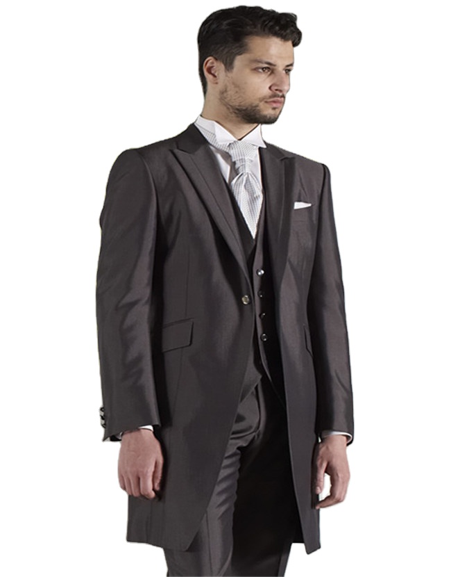 Top-Quality 3-Button Gray Wrinkle-Free Men's Fashion Business Dress Suit