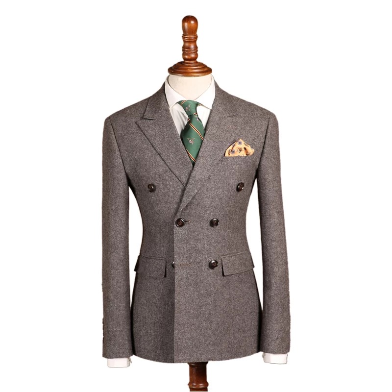 Latest Design MTM made to measure man suit custom handmade Slim Fit 100% Wool White Striped Black Su