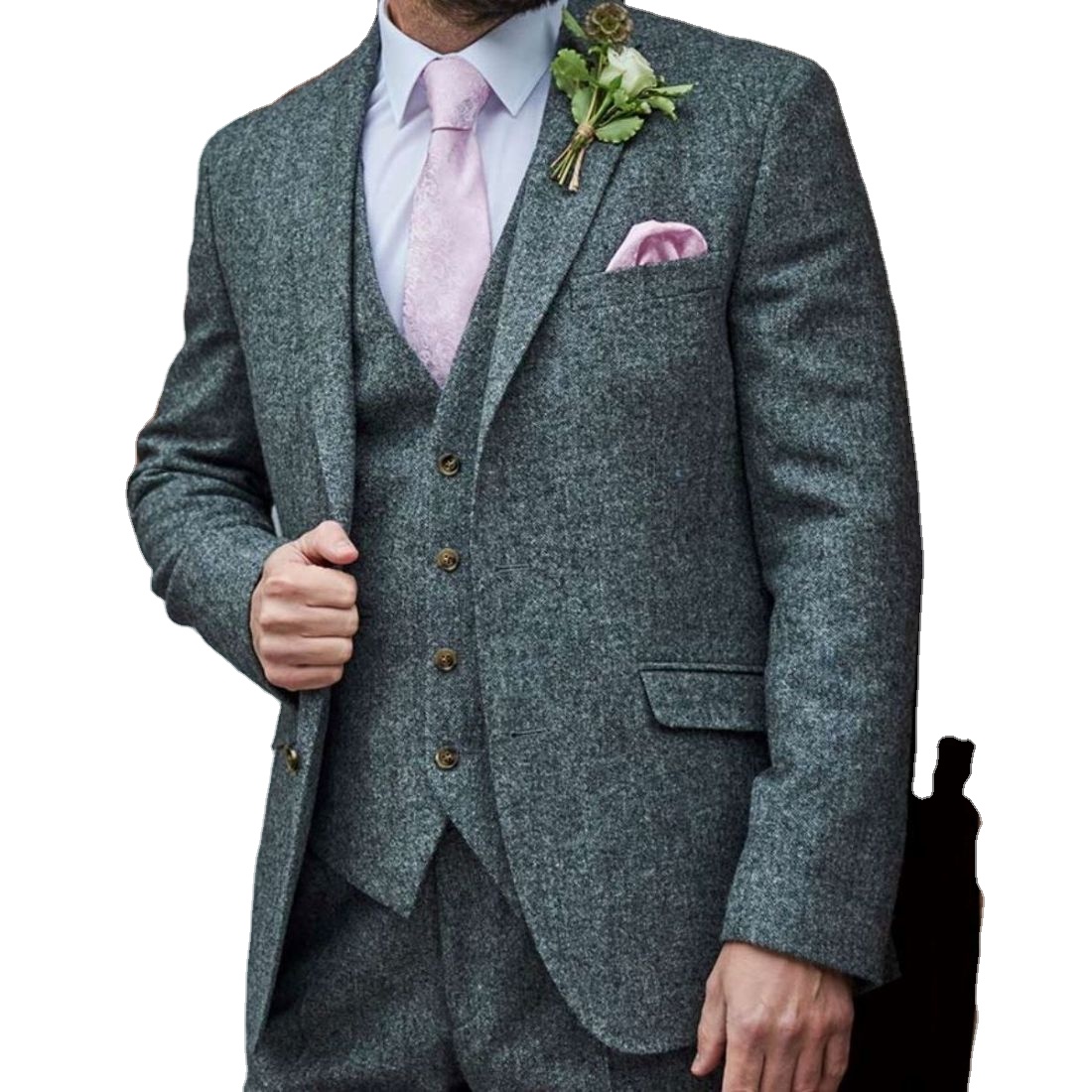 Fastening Style Men's Designer Wear Suit Tuxedo For Men's Party Wear Wedding Functions Coat Pant 3 P