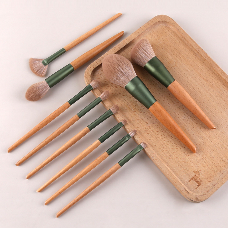 Green radish makeup brush set professional soft wo