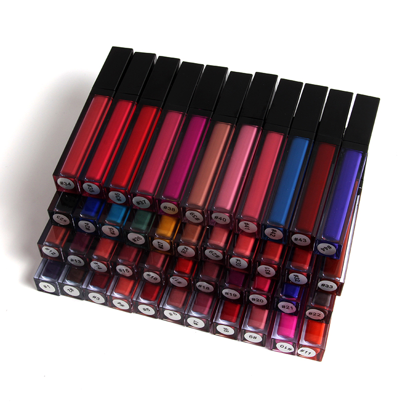 Waterproof organic makeup 44 colors lipcream priva