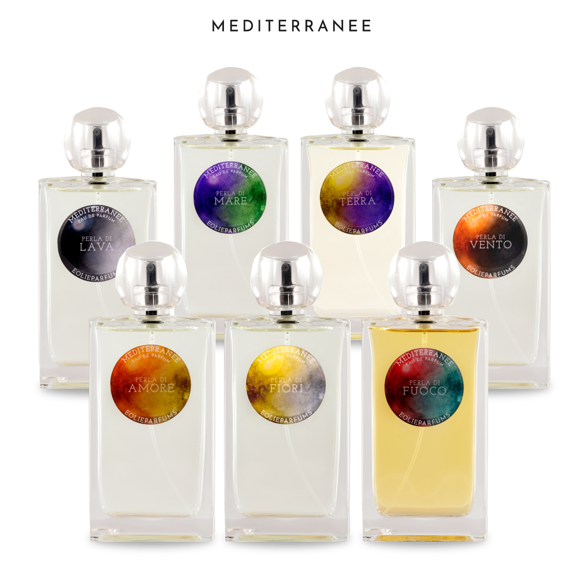 Full Set of seven Eau de pafums 100 ml Mediterranee Artistic Fragrances and different scents for Who