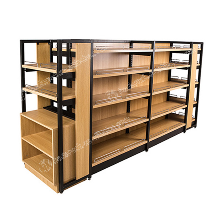 Customized Retail cosmetics store wood display she