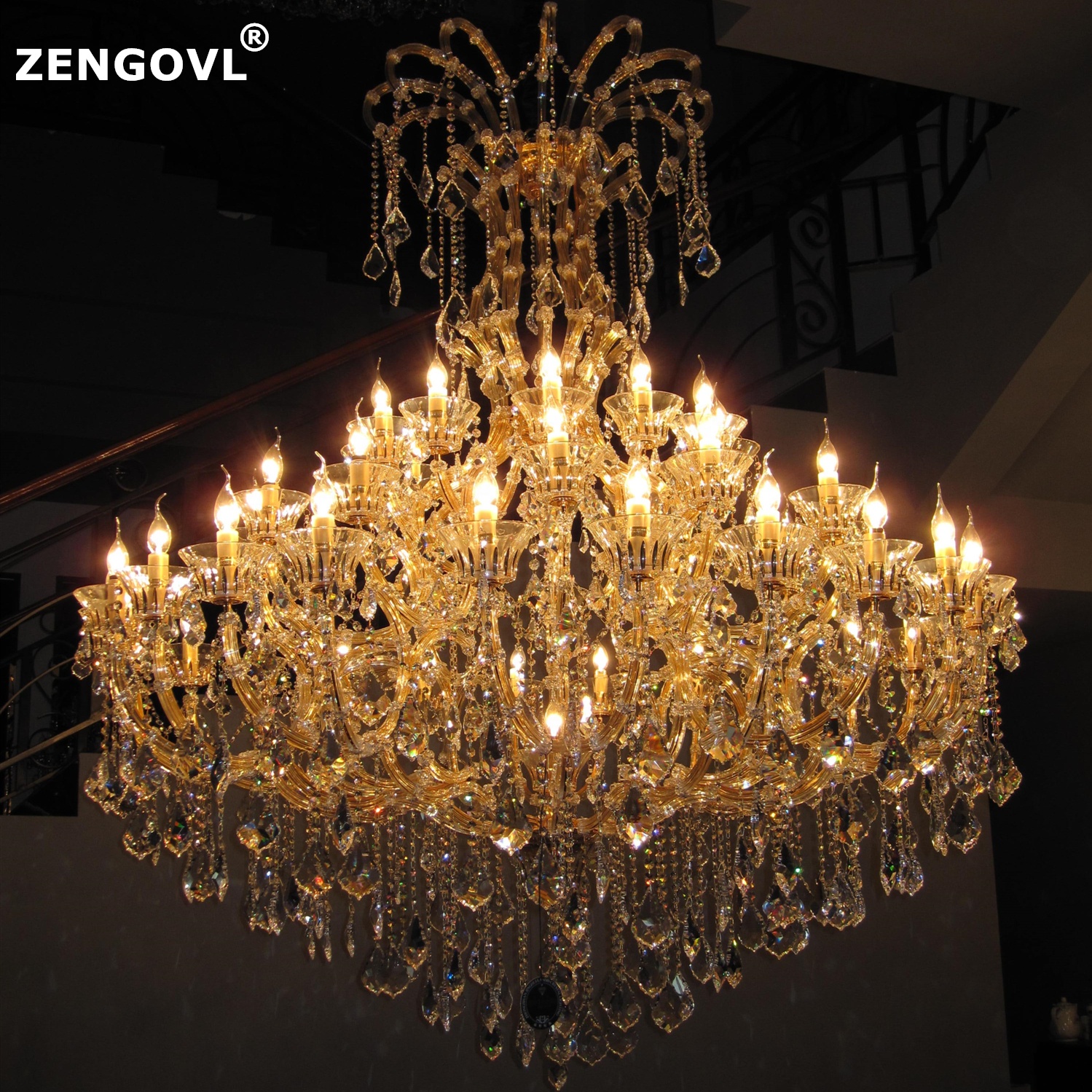 Maria Theresa Crystal Chandelier gold Luxury Golde