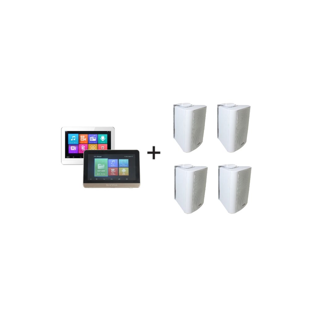 WiFi Smart Amplifier 8*20W Home Theater Wall Mount Amplifier with 4PCS 4" Wall Speaker
