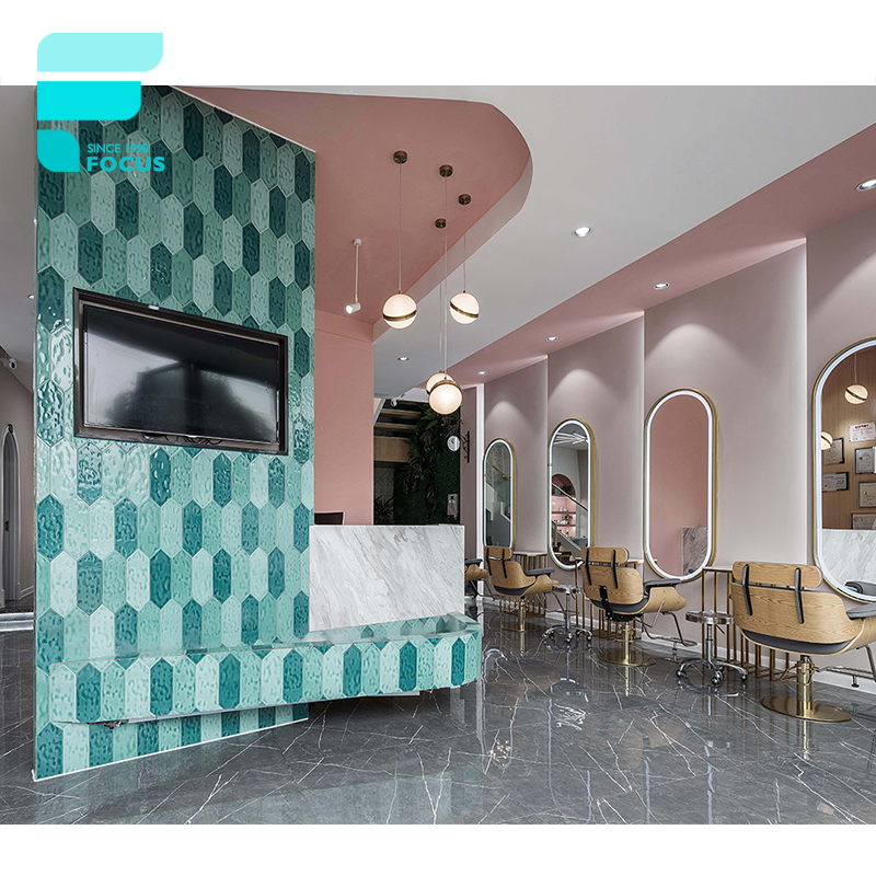 Salon Chair Hair Salon Furniture Custom Salon Beauty Furniture With Decor 3D Design Color Bar For Be