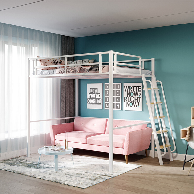 Modern luxury loft steel metal bunk beds for adults bedroom furniture supplier