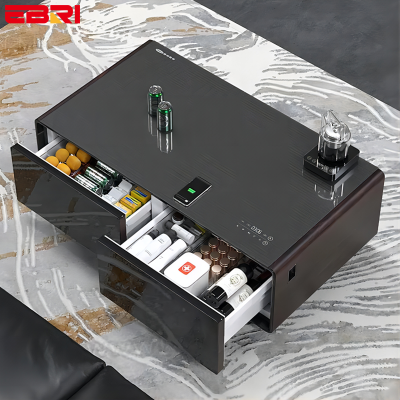 2022 Modern luxury living room furniture touch bluetooth refrigerator wireless charging speaker USB 
