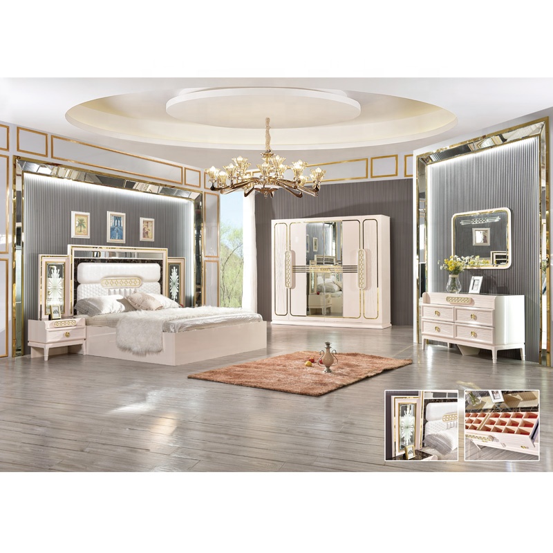Factory hot sale  modern king size bedroom sets home furniture luxury bedroom furniture set