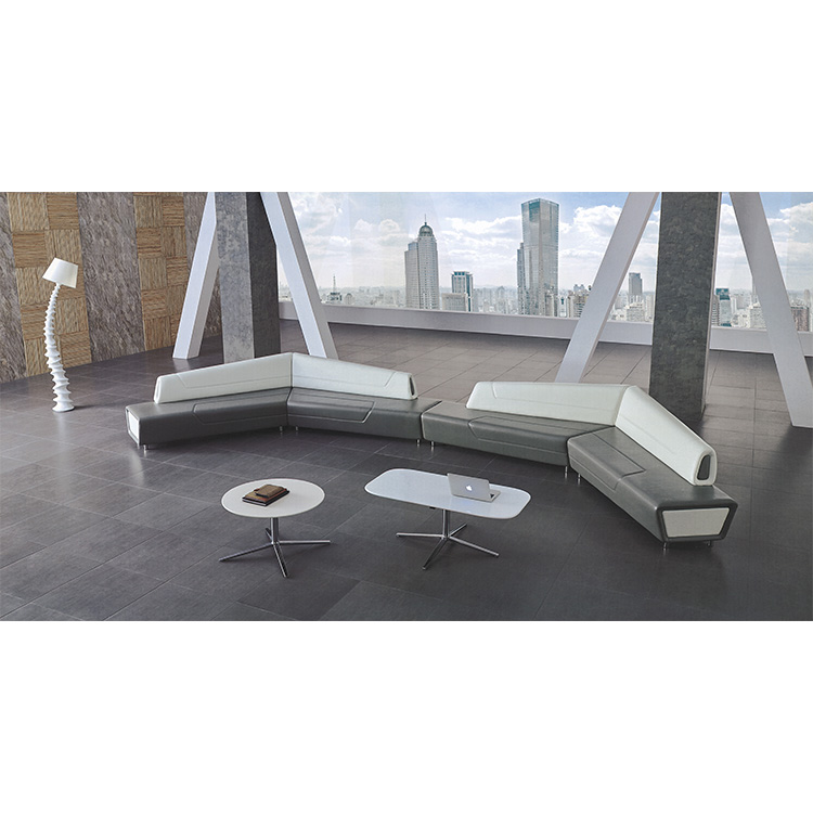 gray sectional leather office sofa waiting room sofa furniture