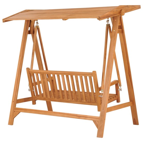 Patio Garden Outdoor Bali Teak Wood Carved Swing Patio Bench Chair Furniture made in Vietnam 2022