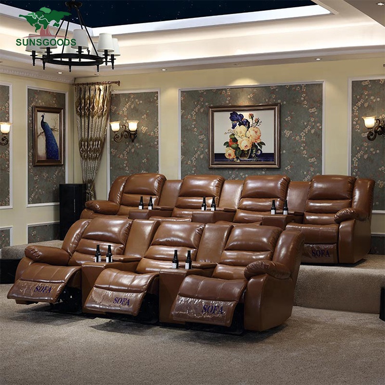 Custom Multicolor Powered Home Theater Sofa, Modern Home Theater Seating Lazy Boy