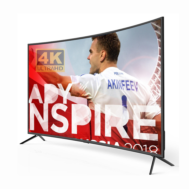 Wholesale cheapest curved tv competitive price 75 inches smart led tv uhd 4k curved home 55 inch sma