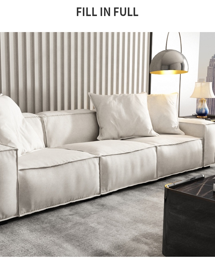 Nordic interior living room modern furniture technology fabric sofa