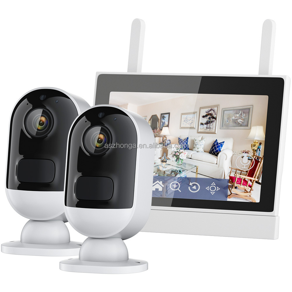 2/4CH Mini Smart Wireless Ip Network Security Home Surveillance CCTV Battery Camera System 3MP WiFi 