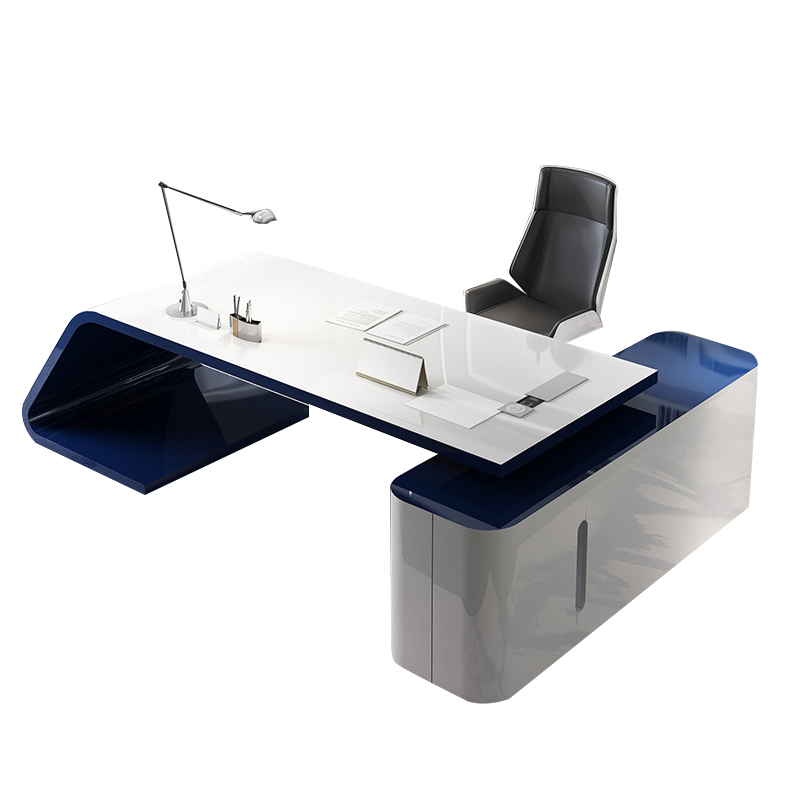 Latest unique design I shape executive office desk modern office furniture table ceo manager tables