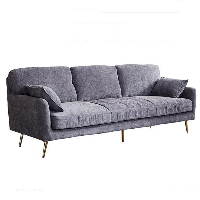 2022 hot sale office sofa living room furniture leisure sofa three-person modern leather top layer c